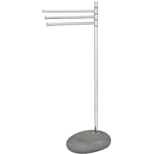 Wenko 19493100 - stalak za pe&scaron;kire pebble stone 38x84 cm, sjajni hrom/siva Cene