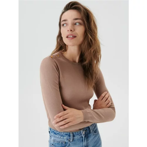 Sinsay ženski džemper s ukrasnim gumbima  5157O-08X