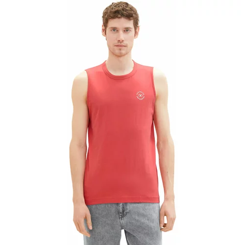 Tom Tailor Majica brez rokavov 1037261 Rdeča Regular Fit