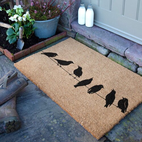 Artsy Doormats Predpražnik iz kokosovih vlaken 40x60 cm Birds On a Wire &amp;ndash; Slike