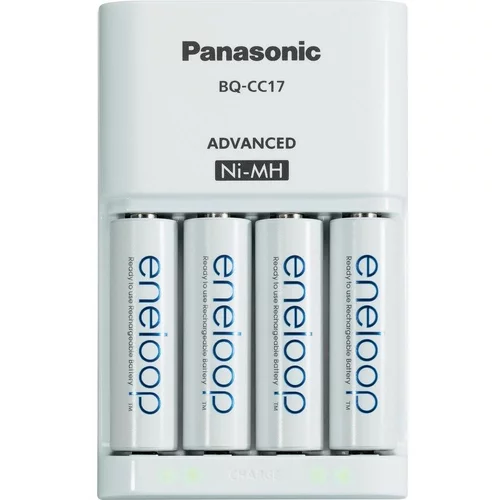 Panasonic polnilec za baterije nimh BQ-CC17 in 4 baterije eneloop aa