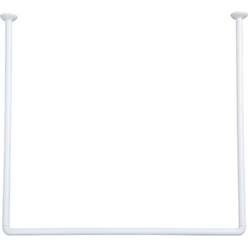 Tendance Držač za zavjesu za kadu 80x80x80 cm aluminij, bijela Cene