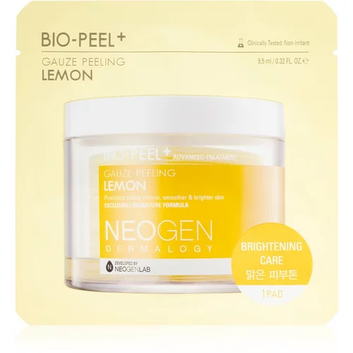 NEOGEN Dermalogy Bio-Peel+ Gauze Peeling Lemon blazinice za piling lica za sjaj i zaglađivanje kože lica 1 kom