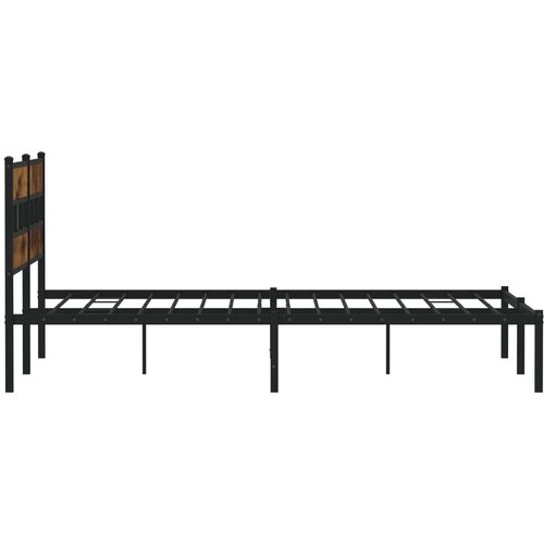 VidaXL metalni okvir kreveta bez madraca boja hrasta 180x200 cm Slike