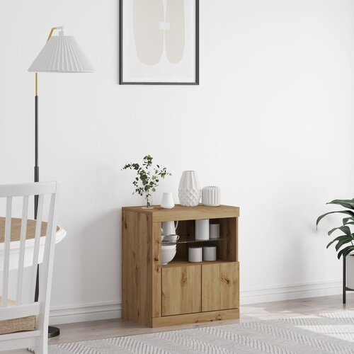 VidaXL Sideboard Hrastovina Puni hrast Srednje Pohrana Slike