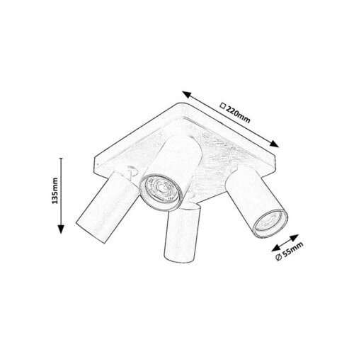 Rabalux spot lampa yorli, 4xGU10, bela Slike