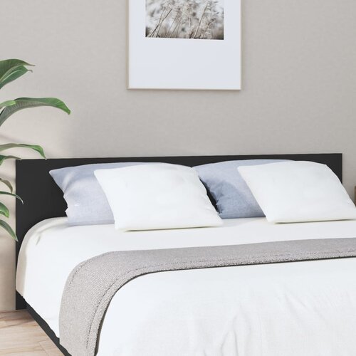 VidaXL Posteljno vzglavje črna 200x1,5x80 cm konstruiran les Slike