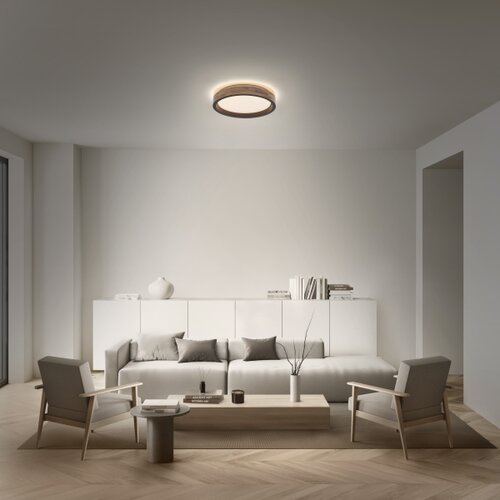 Osram LED prigu&amp;scaron;iva stropna svetiljka MARIANO LED/36W/230V prečnik 51 cm hrast/crna Slike