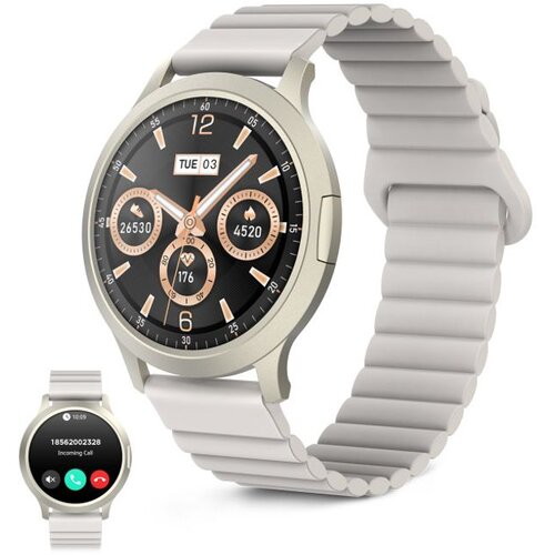 Ksix smartwatch Core3, AMOLED 1.32", 5 dana bat., IP67, mag. silik. remen, bež Cijene