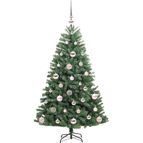  Umjetno božićno drvce s nogom Zelena 120 cm PVC i metal Slike