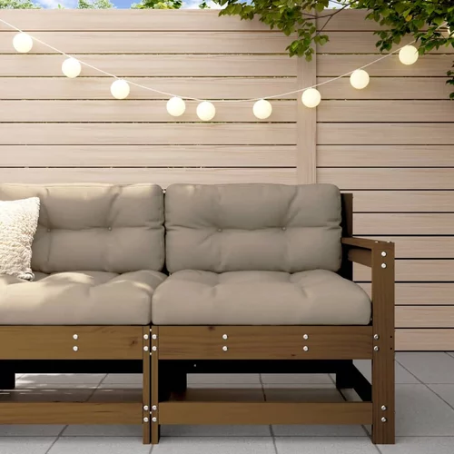 vidaXL Kutna sofa smeđa boja meda od masivne borovine