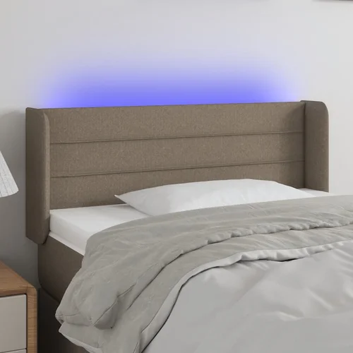 Led uzglavlje smeđesivo 93x16x78/88 cm od tkanine
