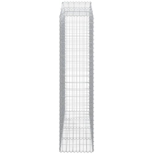  Lučne gabionske ko&amp;scaron;are 4 kom 200x50x200/220cm pocinčano željezo Slike