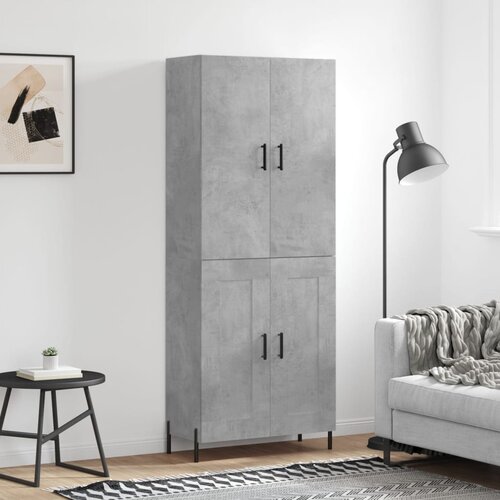 vidaXL Visoka komoda betonsko siva 69,5x34x180 cm inženirski les Cene