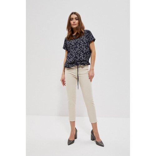 Moodo 7/8 smooth pants - beige Cene