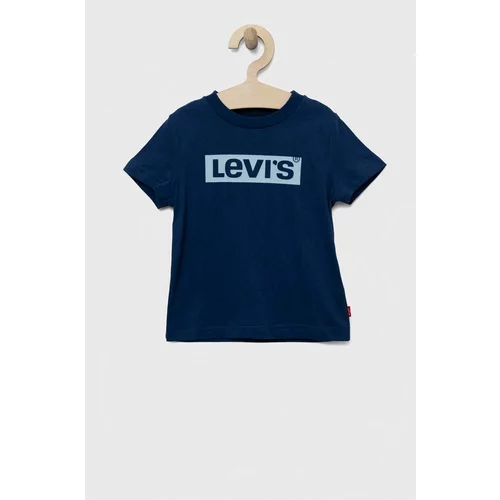 Levi's Otroška bombažna kratka majica bela barva