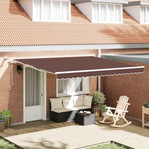 Tenda na automatsko uvlačenje s LED smeđa 400 x 300 cm Slike