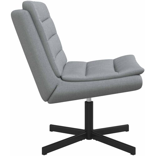  Stolica na kotačiće Svijetlo siva 63 x 75 x 76 cm tkanina Slike