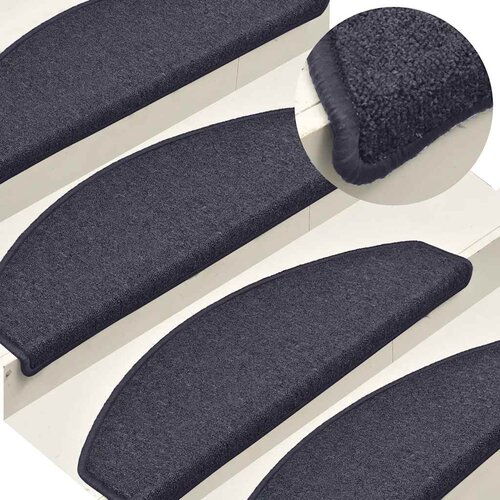  Prostirke za stepenice 15 kom 65x24x4 cm tamno sive i plave poluokrugle velike Cijene