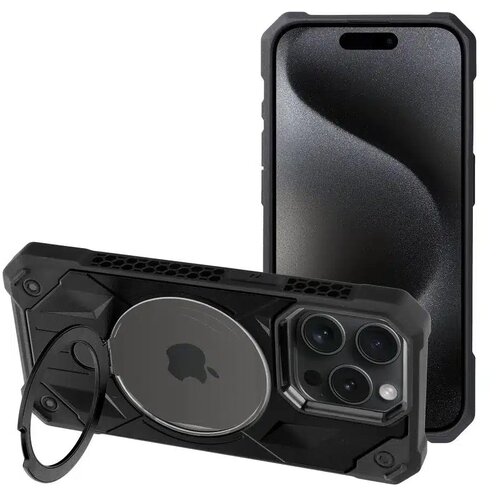 Armor Mag Cover maska kompatibilna s MagSafe za iPhone 15 Pro crna Slike