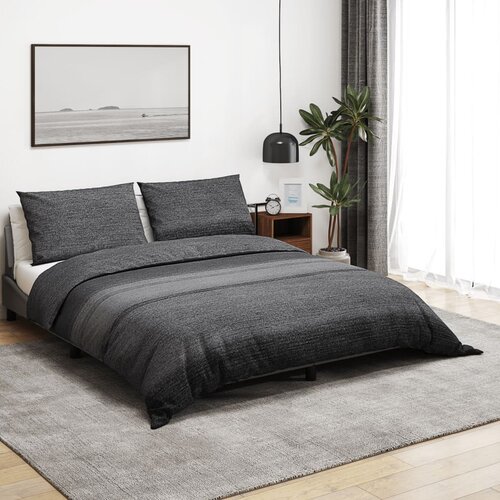 vidaXL Posteljnina temno sivo 135x200 cm bombaž Cene