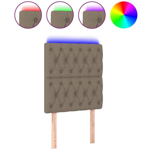 Maison Chic led posteljno vzglavje - vzglavna omarica - nočna omarica taupe 80x7x118/128 cm blago, (21706422) Slike