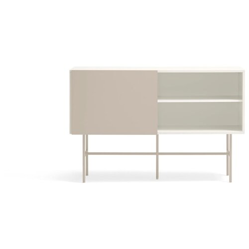Teulat Bež/kremno bela nizka komoda z drsnimi vrati 140x91 cm Nube &amp;ndash; Slike