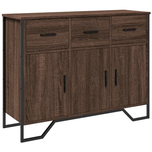 Maison Chic Komoda - Predalnik rjavi hrast 97x32,5x74,5 cm inženirski les, (21718006) Slike