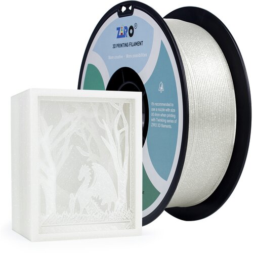 Ziro twinkling pla filament 1.75 mm - transparent Cene