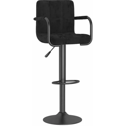  Barski stolček črn žamet, (20817387)
