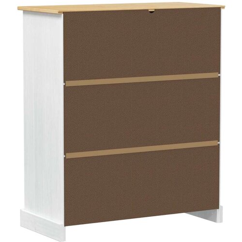  Ormar za vino Bijelo 97 x 45 x 114 cm Čvrsto borovo drvo - Bijelo Slike