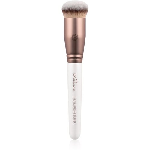Luvia Cosmetics Prime Vegan Blurring Buffer čopič za podlago in puder 115 (Pearl White / Metallic Coffee Brown) 1 kos Cene