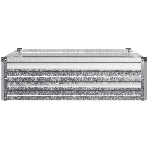 Povi&amp;scaron;eni vrtni krevet Srebrna 100 x 80 x 24 cm cinkani Slike