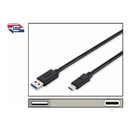 Assmann USB2.0 to usb-c cable, up to 5Gbit/s, 1.8m ( AK-300136-018-S ) Slike