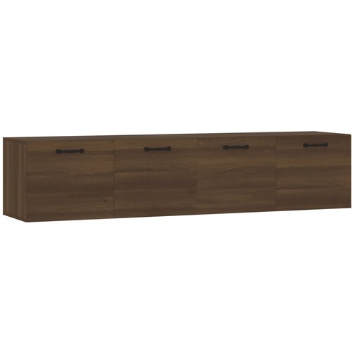 Maison Chic Stenska omarica - Zidna omarica 2 kosa rjav hrast 60x36,5x35 cm inžen. les iu58, (22062440) Slike