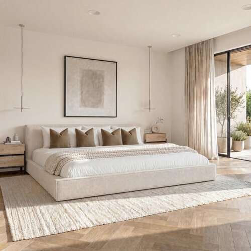 Bessagi Home Oblazinjena Družinska Postelja Serena, Slonoko&amp;scaron;čena. 270x200 Slike