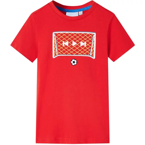 vidaXL Otroška majica s kratkimi rokavi rdeča 140