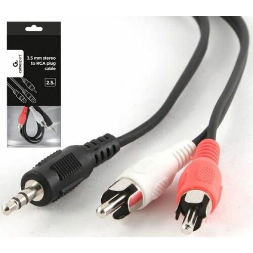 Gembird 3.5 mm stereo to rca plug cable, 2.5 m Cene