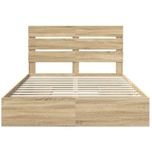  Krevet s od storage Sonoma hrast 140 x 200 cm Konstruirano drvo Slike