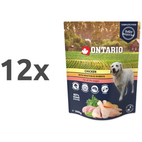 Ontario Dog - pi&scaron;čanec in zelenjava v juhi, 300g 12 x 300 g Cene