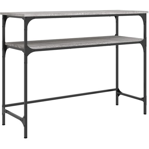  Konzolni stol siva boja hrasta 100x35,5x75 cm konstruirano drvo Slike