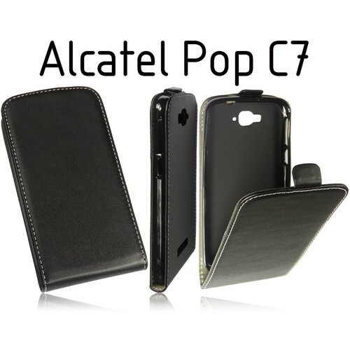  Preklopni etui / ovitek / zaščita za Alcatel Pop C7 - črni Cene