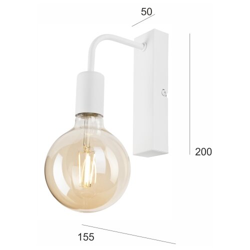  Zidna lampa ASTRID 1xE27/60W/230V bela Slike