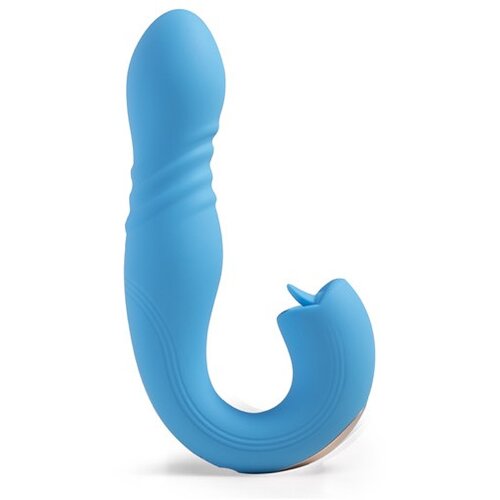 HoneyPlayBox - JOI Thrust 2 Pressure Sensing App Controlled Thrusting G-spot Vibrator & Tongue Clit Licker Blue Cijene