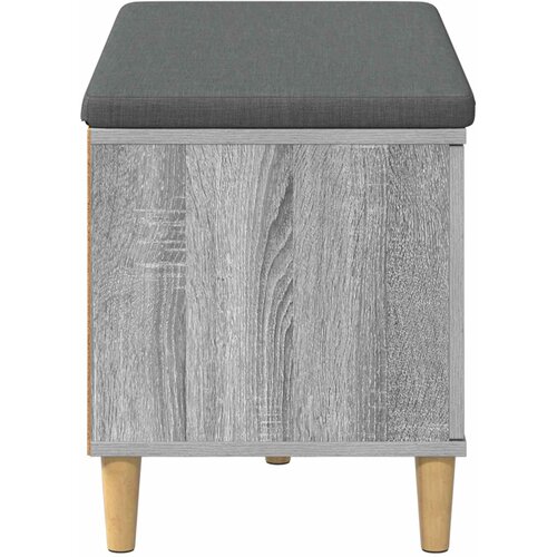  Klupa za hodnik s jastukom Sivi Sonoma 80 x 38 x 46 cm Slike