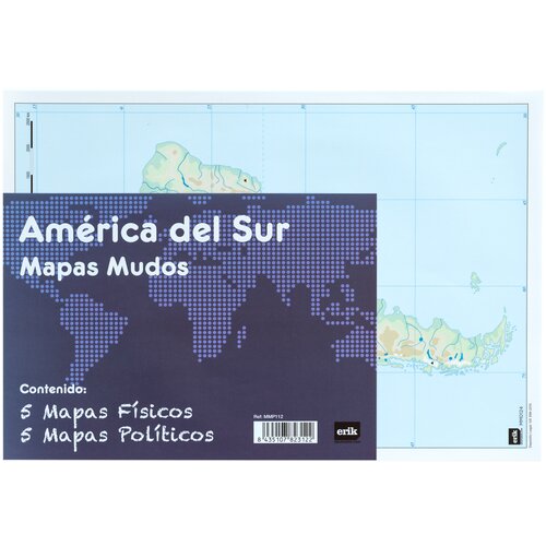 Grupo PAKET 10 MUTE MAPS ES AMERICA DEL SUR FIZIČNA POLITIKA, (20837209) Cene