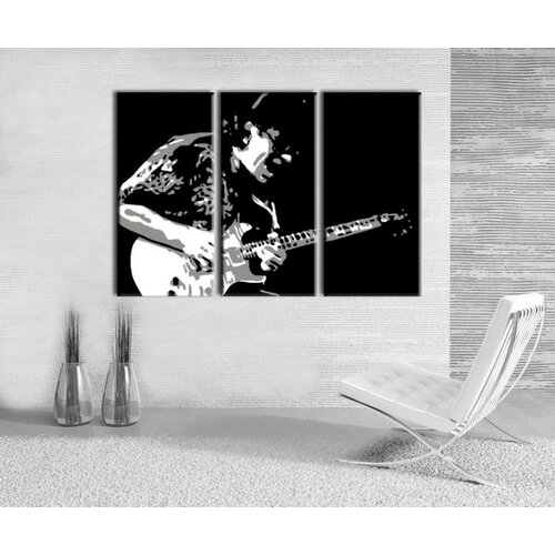  Ručno slikane slike na platnu na platnu POP Art Santana 3-dijelna () Slike