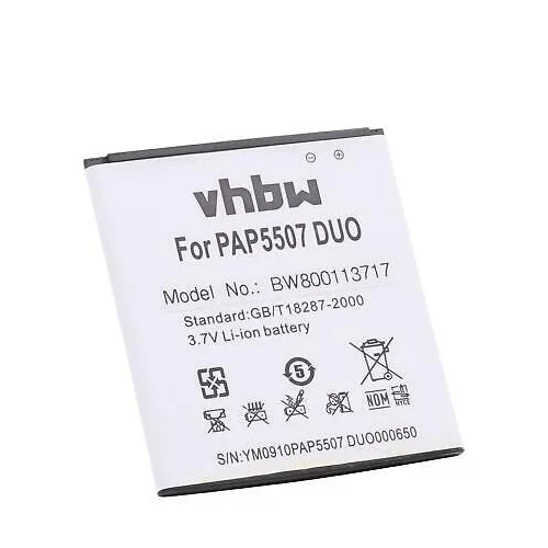 VHBW Baterija za Prestigio MultiPhone 5507 Duo, 2000 mAh