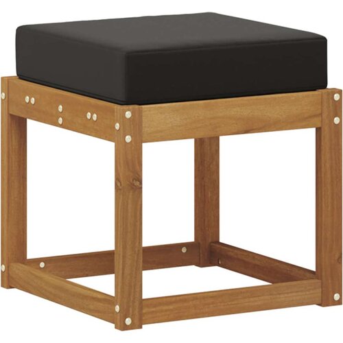  Vanjska Stolica Klupa s jastukom Prirodna 43 x 43 x 37 cm - Prirodna i crno 40 cm Otvoreno područje nogu Slike