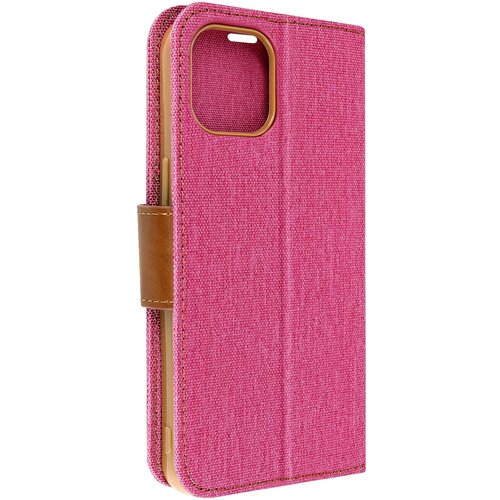 AVIZAR Ovitek iz tkanine za kartice za iPhone 14, serija Canvas Book - roza, (20670457) Slike
